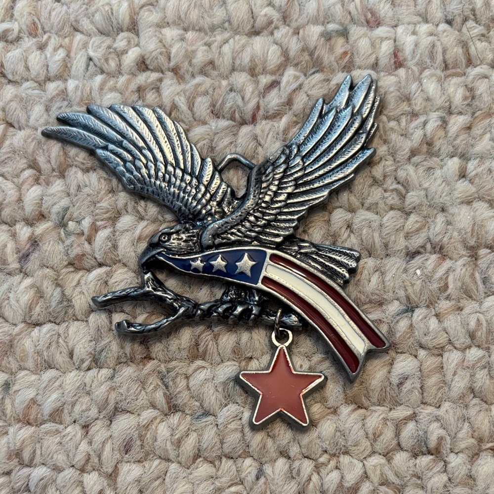 Patriotic Eagle  with Star Ornament